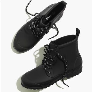 Madewell Lace-Up Lugsole Rainboot